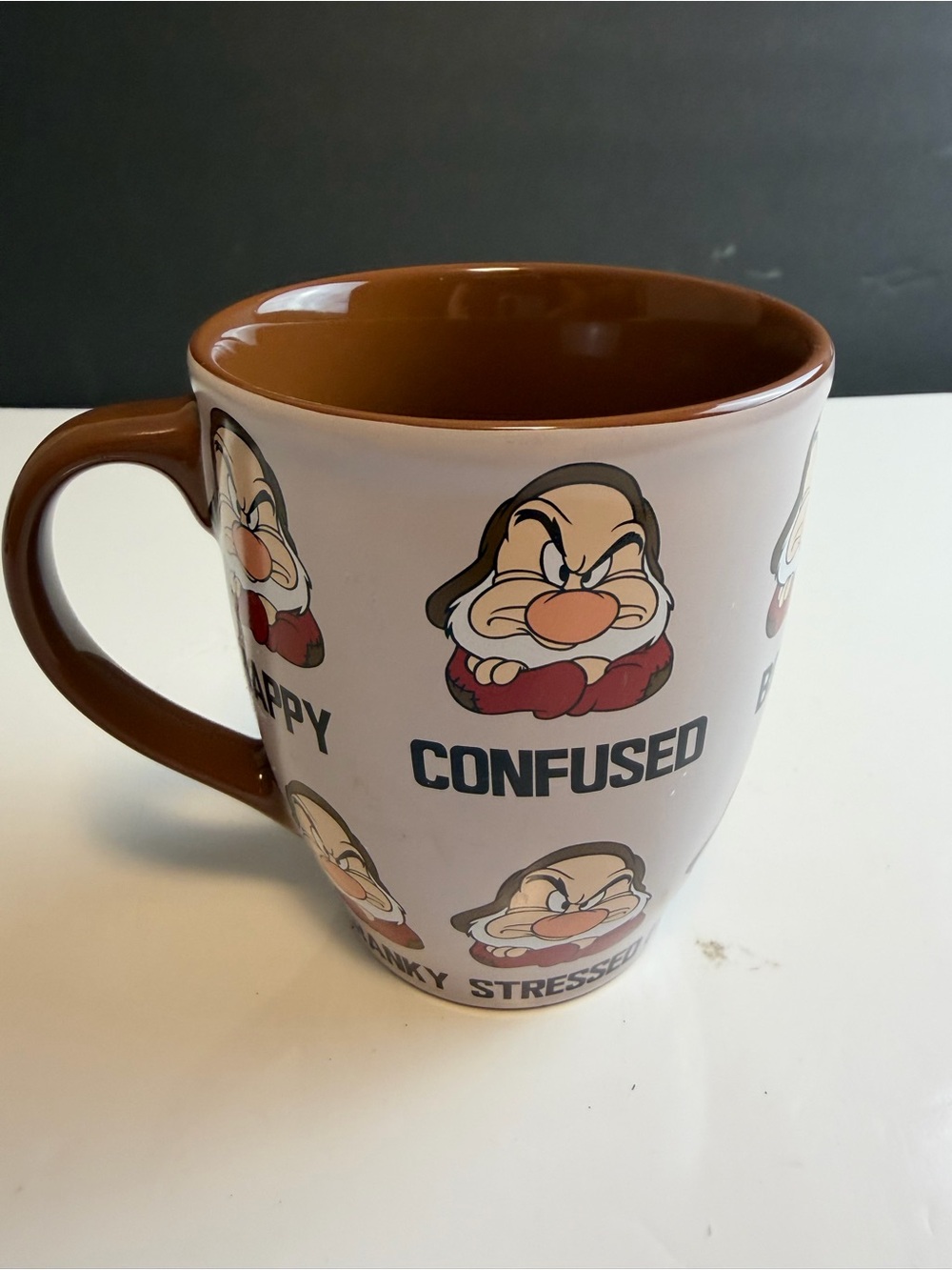 Disney White & Brown Grumpy Character Ceramic Mug